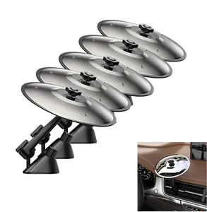 5PCS Stylish Gold And Silver Cymbal for Car Vent, ABS and Alloy Car Crash Cymbal With 360° Rotation For Music Lovers, Durable Chrome-Plated Car Drum Cymbal Air Vent