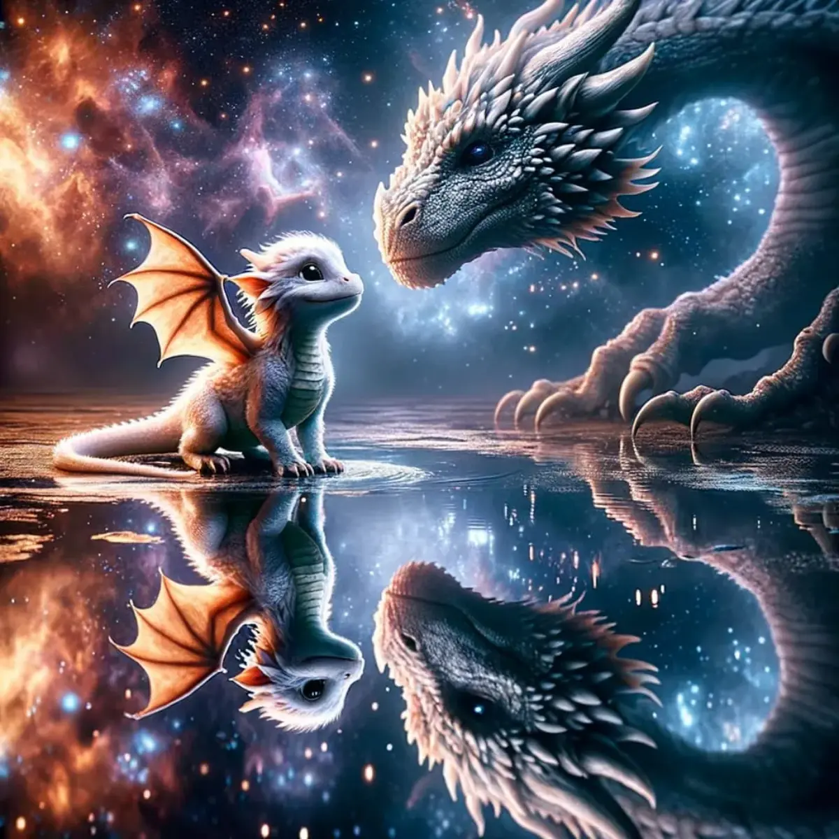 1PC large-sized 40x40cm/15.7x15.7in adult frameless handmade DIY 5D square and round diamond painting kit, cute dragon, all artificial diamond rhinestone mosaic painting, diamond art kit, home decoration office
