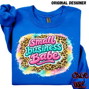 Small Business babe DTF Transfer Direct to Film Ready to Press Hot Peel Transfer for Pocket Designs Koozies Hats Quality Xtool Apparel Printer