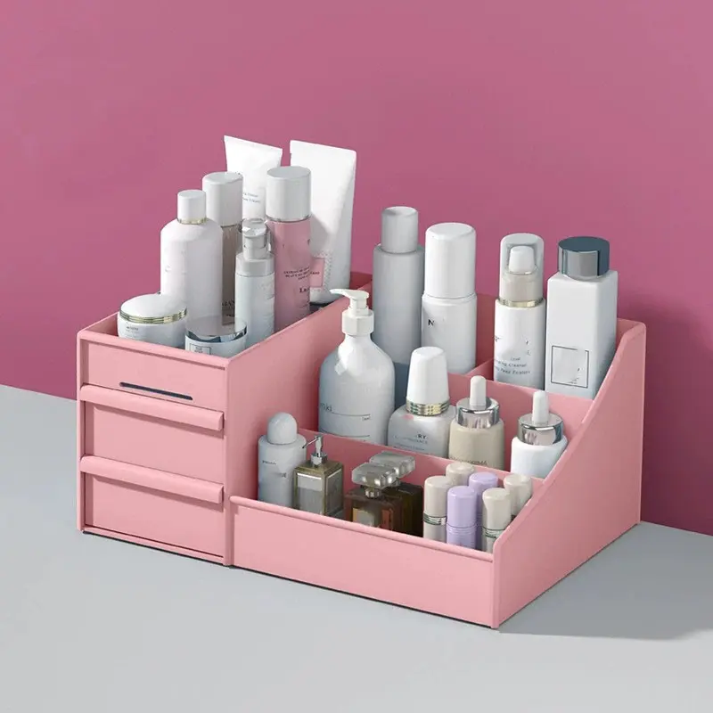 Cosmetic Organizer Box, Makeup Storage Shelf, Desktop Vanity Rack, Bathroom Sink Cabinet, Skincare Sorting Cabinet, Elegant Design