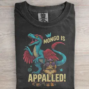 Mongo is Appalled Shirt, Dungeon Crawler Carl T-Shirt, Princess Donut and Mongo Tee, Retro Dinosaur and Cat Shirt, Comfort Colors shirt