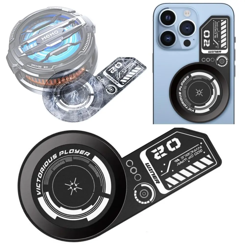 Aluminum Phone Cooling Pad Heatsink - Self-Adhesive Thermal Plate with Vapor Chamber Technology, Magnetic Ring Compatible, Prevents Overheating for Gamers’ Magnetic/Back Clip Radiators, Works with Most Phones, Maximum Thermal Conductivity, Super Slim, Coo