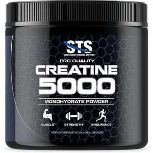 Creatine Monohydrate Powder 300g – 100% Pure Raw Creatine for Muscle Growth, Strength & Stamina – Pre & Post-Workout Supplement – 60 Servings with Scoop