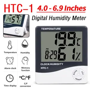 Household Humidity & Temperature Monitor, Digital Indoor Thermometer, Precise Digital Hygrometer with Large LCD Screen, Temperature Measuring Instruments