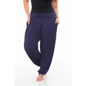 White Mark PS560-Navy-3XL Plus Harem Pants, Navy - 3XL