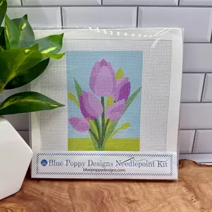 Purple Tulips Needlepoint Kit
