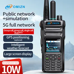 OMI X6 Public network+analog dual mode intercom,Private channel 5000 miles away,，Sound clear Audio Walkie Dustproof Sim poc radio,cell phone call,support uhf Large Screen Display