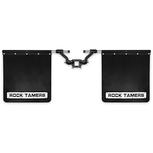 Rock Tamers  ck Tamers 2 in. Hub Mudflap System Matte Black & Stainless Steel Trim Plates