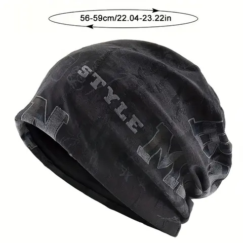 Unisex Lightweight Knit Beanie Hat - 56-59cm/22.04-23.22in Easy-Fit Slouchy Skull Cap Accessory, White & Black Options, Casual Beach Spring Headwear for Men/Women