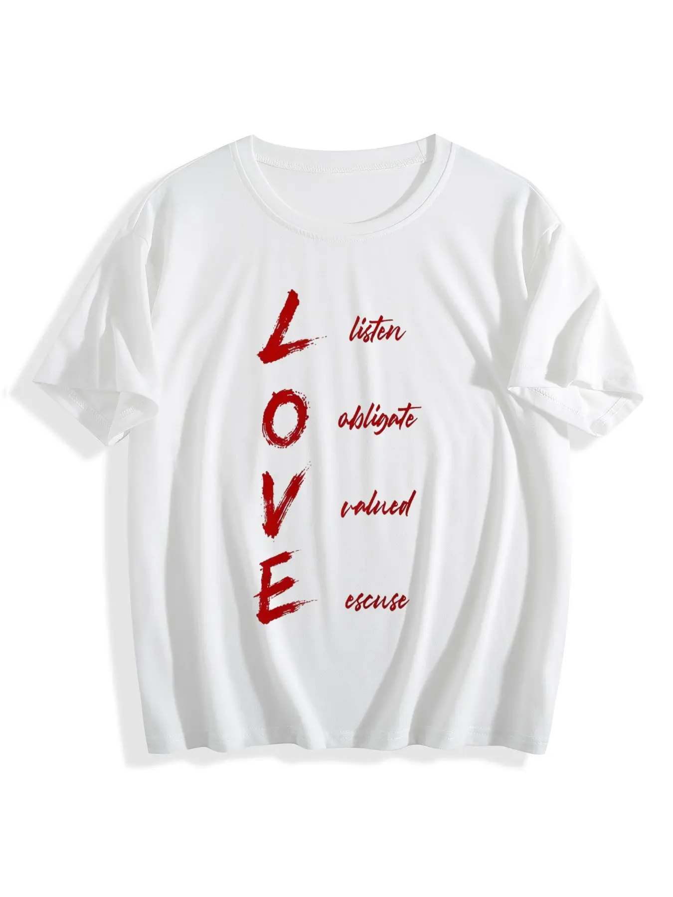 Men's Short-Sleeve T-Shirt, Custom Love-Defined Graphic Menswear Top