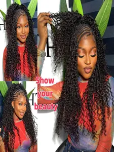 Burmese Water Wave Human Crochet Hair 18 Inch 60g 1 Pack Knotless Pre-Separated Feather Crochet Human Hair Extensions Curly Invisible Pre Looped Micro-Link Crochet Hair Bundles for Women