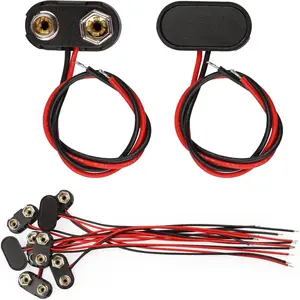 9V Battery Connector,10 PCS T-Type 9 Volt Buckle Connector Hard Plastic Shell Used in Student Experiment,or Other Equipment with Battery