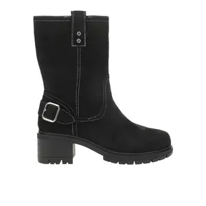 Corkys Womens Biker Babe Motorcycle Casual Boots Mid Calf Low Heel 1-2" - Black