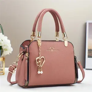 Stylish Women's Handbag with Large Capacity Minimalist Design Textured Lychee Pattern for Shoulder or Hand Carry