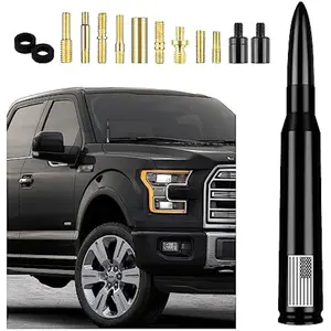 American Flag Car Bullet Antenna,Truck Exterior Decoration Accessories[New Upgrade Flag Design] Car Antenna Replacement for Car SUV Truck Most Auto Cars Antenna Accessories (Black)