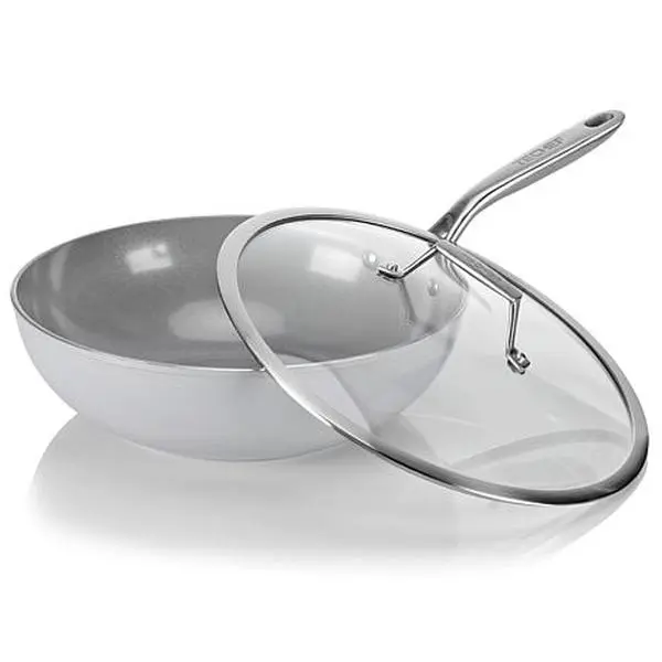 TECHEF CeraTerra Collection 12" Wok/Stir-Fry Pan with Lid