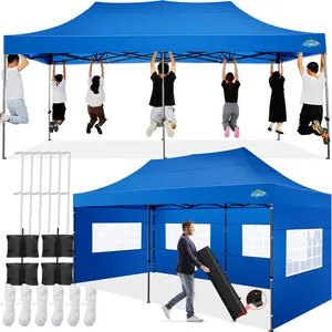 COBIZI 10x20  Heavy duty Party Canopy Tent with Sidewalls & Roller Bag,All Season Water & Windproof Gazebo