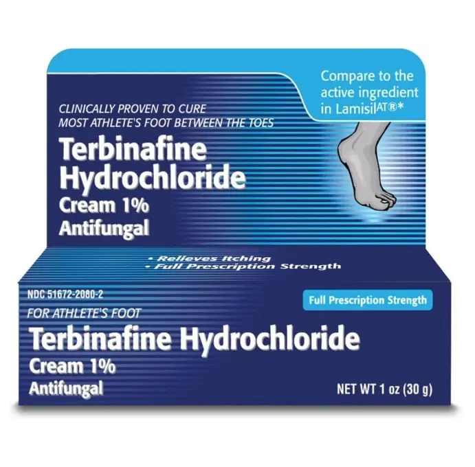 TARO Terbinafine Hydrochloride antifungal Cream 1% - Athletes Foot Cream Extra Strength, relieves itching & Burning, Cures Most Athlete's Foot, Jock Itch & Ringworm