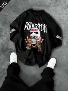 American Retro Hip-Hop Portrait Element Top, High-Quality Breathable Fabric, Must-Have for Summer, Fashionable Long Sleeve Shirt