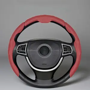 2026 Upgraded Ultra-Thin Nappa Leather Steering Wheel Cover All-Season Modern Design Anti-Slip Comfortable Year-Round Use universal