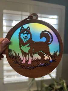 Husky Suncatcher for Sunny Window