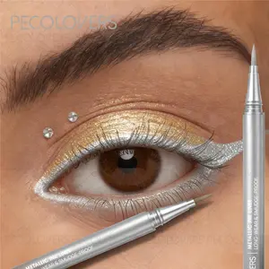 Long-Lasting Liquid Eyeliner Eye Shadow,Shimmering Glitter Liquid Eyeshadow Pen,  Eye Makeup for Active Look