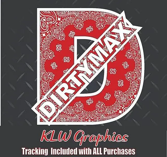 Dirtymax Duramax D Red Print Full Color Decal Sticker Turbo Diesel Truck 6.6 3.0 Crew Cab