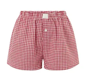 Mommy and Me Matching Red Gingham Boxer Shorts Trend– Summer Picnic Style for Toddlers & Moms