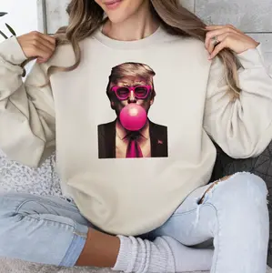 Trump Shirt, Trump Bubble Gum Shirt, Funny Trump Sweatshirt, Trump Pink Sun Glasses, Inauguration Day Trump Sweatshirt