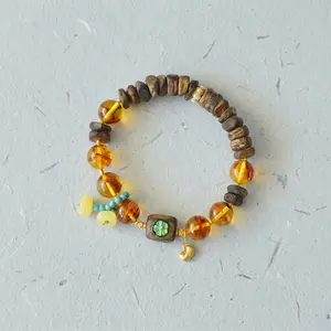 Flower Amber × Agarwood Duo Bracelet