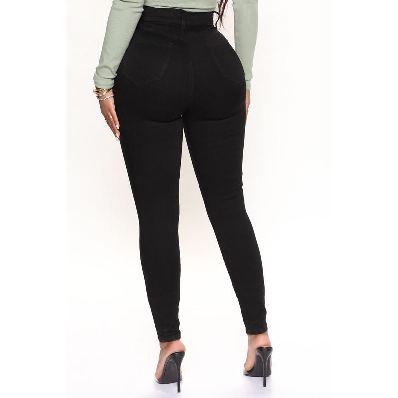 Flex Game Strong Super High Rise Skinny Jeans - Black