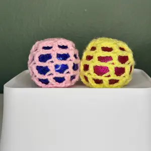 Crocheted Waffle Stress Toys - 4 Color Options