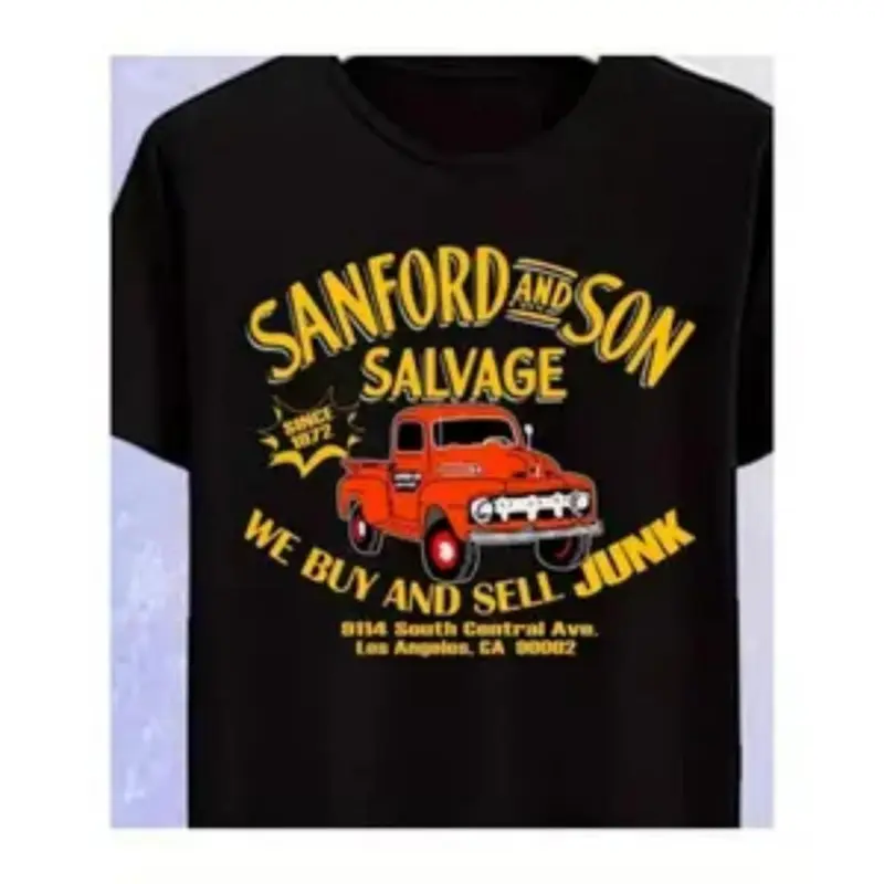"Sanford and Son Salvage Retro TV " ,Funny graphic t-shirts for men, women, adults and teens, oversized humorous print t-shirts