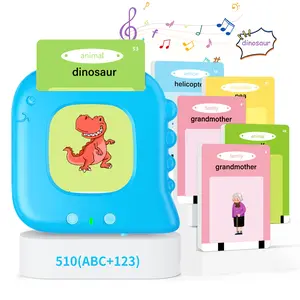 Talking Flash Cards for Toddlers with 510 Sight Words Montessori Autism Sensory Speech Therapy Educational Toys for Ages 1-5 Boys Girls Animal Transport Shapes Fruits Vegetables Costumes Nature Professions ，learning gift ,child Airplane