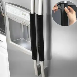 Upgrade Your Kitchen with These Stylish Refrigerator Handle Covers - Dust Cover, Perfect for Double-Door Fridges!