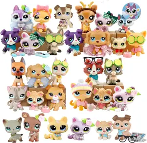 littleshop 5 pc mixed animal cat and dog action figures and mixed 7 pc accessories for Animal Toy collection