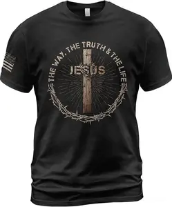 Jesus The Way The Truth The Life, Jesus Shirts, Christian Shirts for Men, Christian Tshirts, Unisex Graphic Shirt, Cotton Top