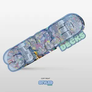 8.25 90s theme skateboard made with maple wood and high quality vinyl