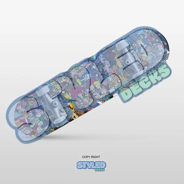 8.25 90s theme skateboard made with maple wood and high quality vinyl