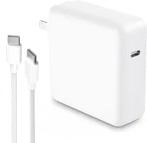 61W USB C Power Adapter for Mac Book Pro 13 inch 2016-2021 & Air 13 inch 2018-2021 New iPad Pro & All USB C Devices with 6.6ft Cable Home Charger Electronic Device