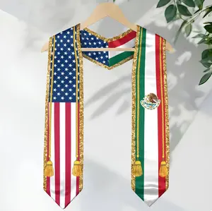 Mexico Graduation Stole-Puerto Rico American Flag Graduation Sash 2026