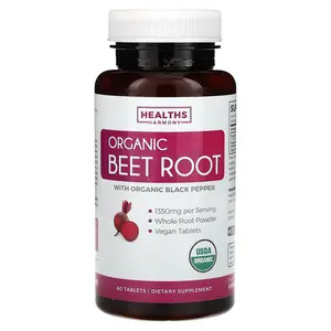 Healths Harmony Organic Beet Root With Organic Black Pepper, 60 Tablets
