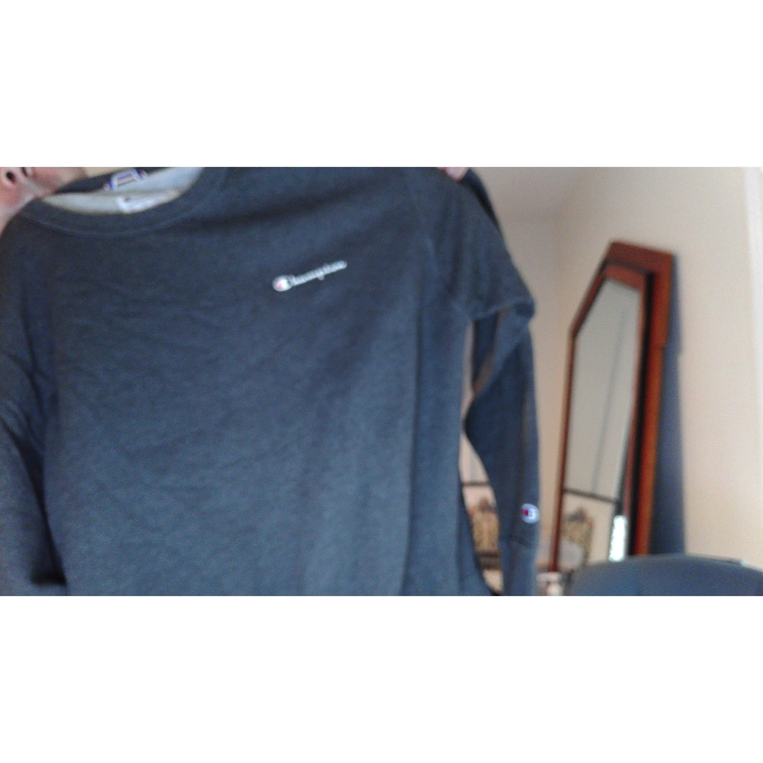 Champion Eco Authentic Men's Grey Crewneck Sweatshirt - Small Logo