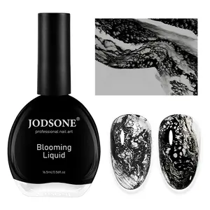 JODSONE Ocean Wave Blooming Gel Nail Polish,16.5ml Wave Black Blooming Liquid for Spreading Effect Wave,High Fluidity Wave Textures for Ocean Wave Nail Art,DIY Nail Art Design,Use with Gel Polish