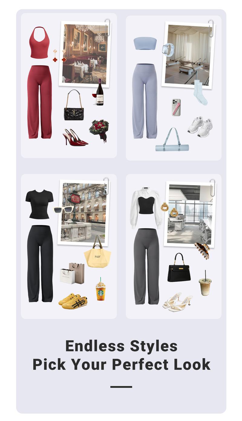 YEOREO High Waist Straight Leg Leggings Women No Front Seam Workout Yoga Pant Seamless Gym Wear flattering Confort Able Pants Activewear Bottoms Sweatpants