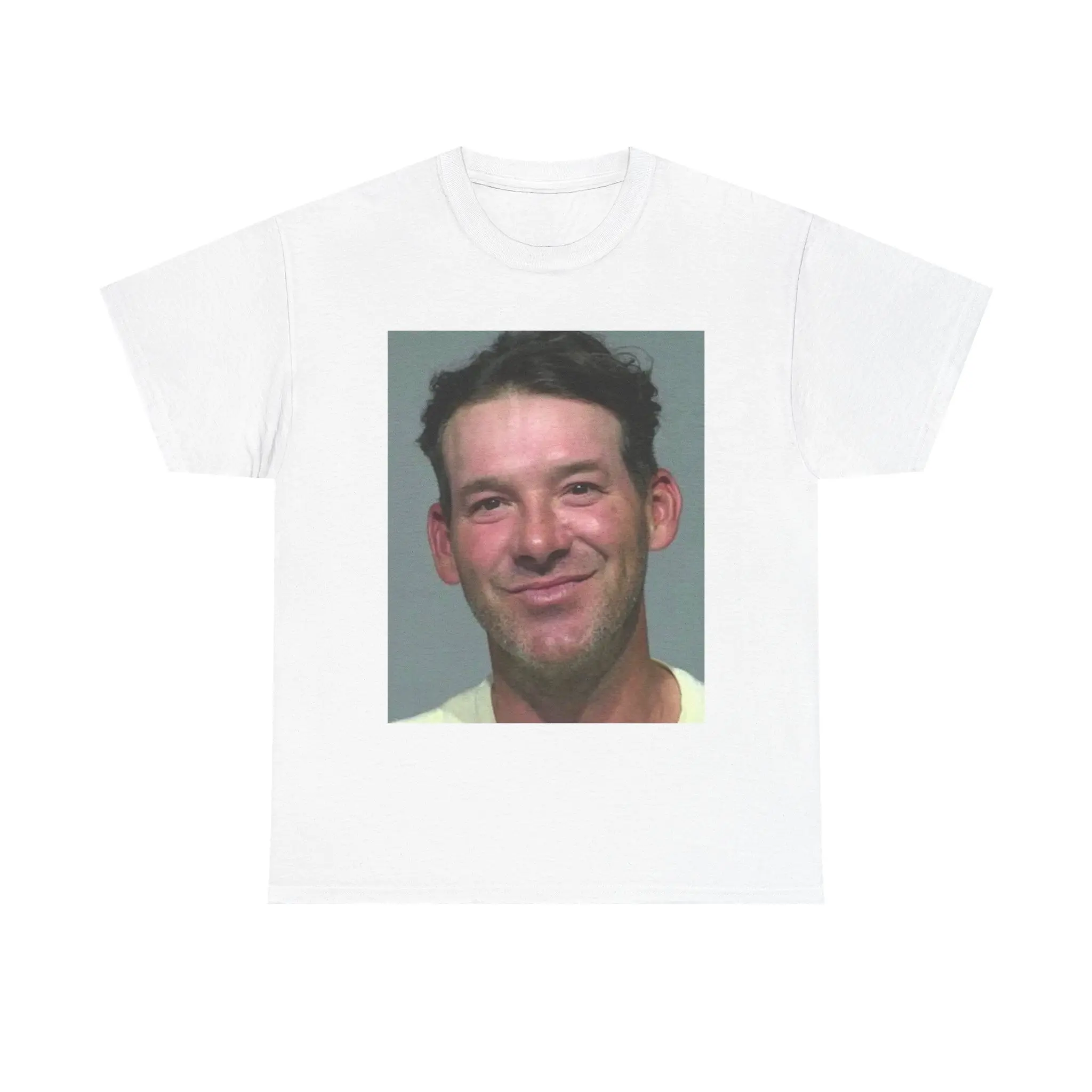 Smiling Tony Romo Mugshot Tee | Photo Portrait T-Shirt