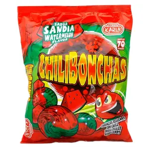 Karla Chilibonchas - Spicy Watermelon Flavor Candies Assorted Flavors Bag With 70 Pieces Sweet & Spicy Snack
