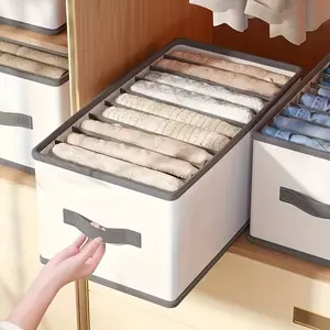 Fabric Drawer Organizers with Handles - Multi-Compartment Storage Box for Clothes, Pants, Bedding, Closet Organizers