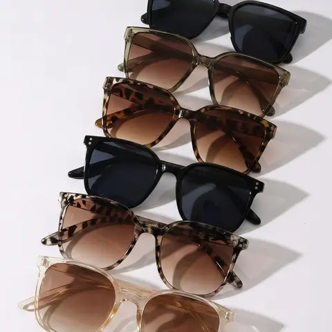 6 Pairs Streetwear Modern Set, Fashionable Sunglasses, UV400 Protection, All Seasons, Ideal for Daily Commute, Business Travel and Street Style Photography