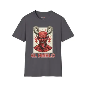 Diablo Graphic T-Shirt - Unisex Softstyle Tee for Music Lovers,Casual Wear